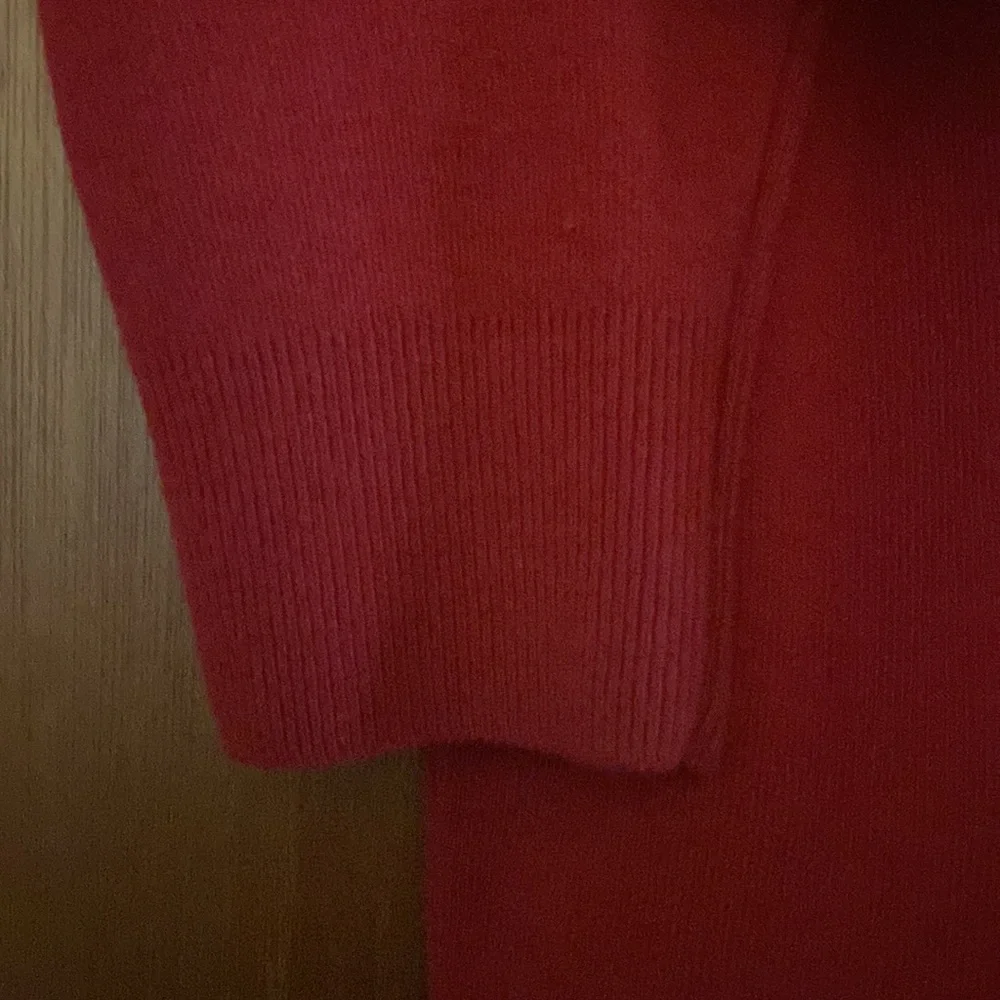 Classic used red sweater by Haymaker with zipper in the back size 42